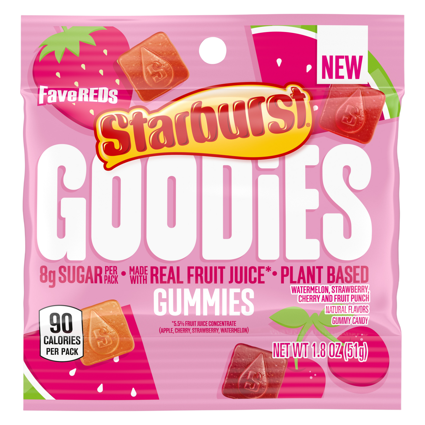 Starburst Goodies Gummies Favered, 1.8oz