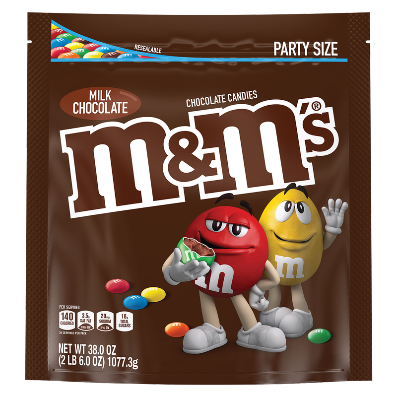 M&M's Milk Chocolate Candies Party Size 38oz