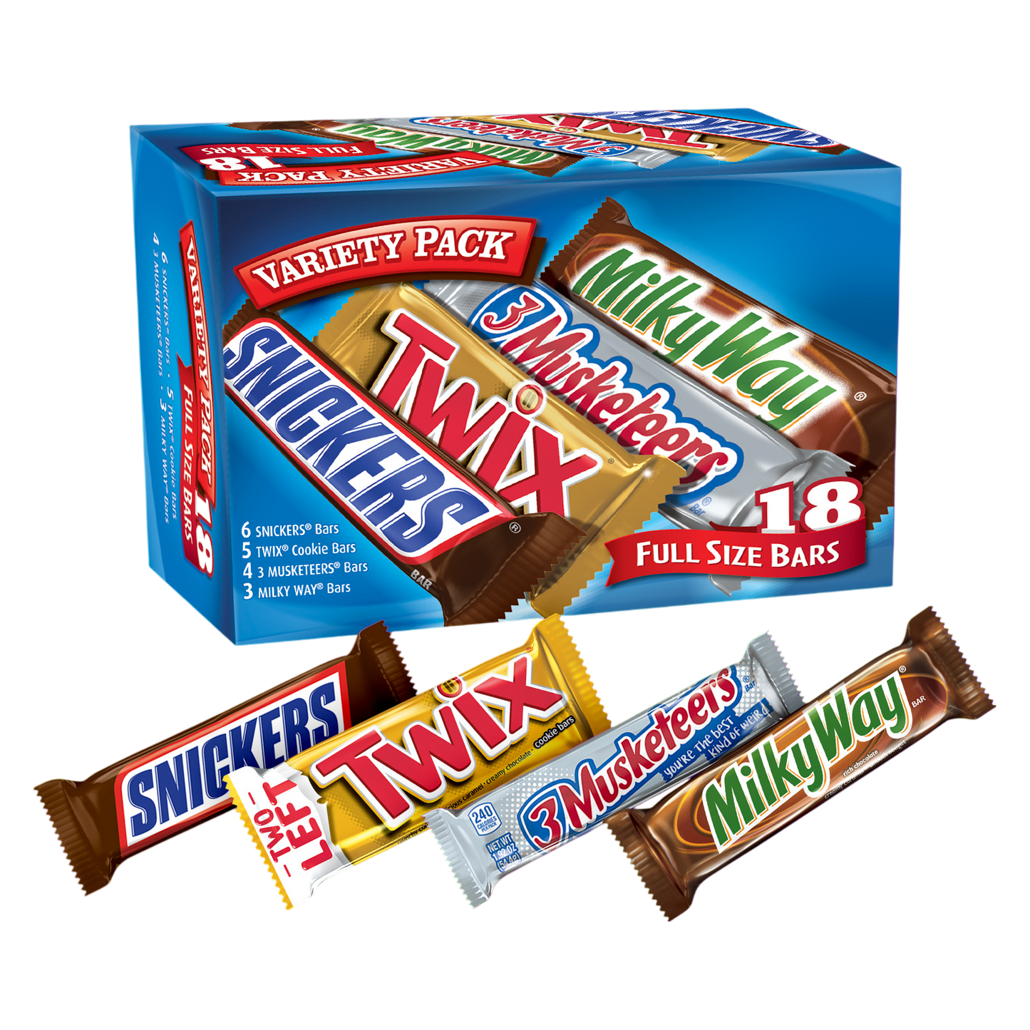 Chocolate Bar Variety Box, 18 piece