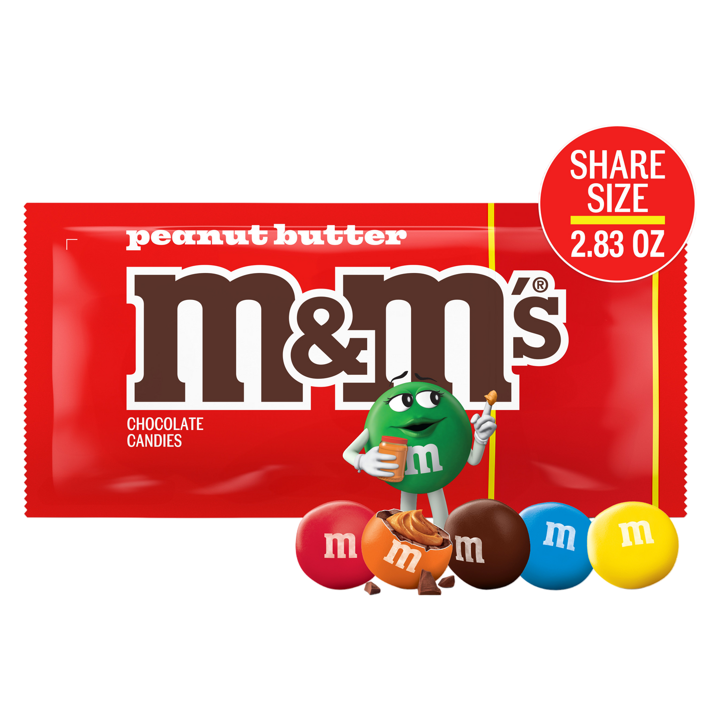 M&M's Peanut Butter Milk Chocolate Candies Share Size 2.83oz