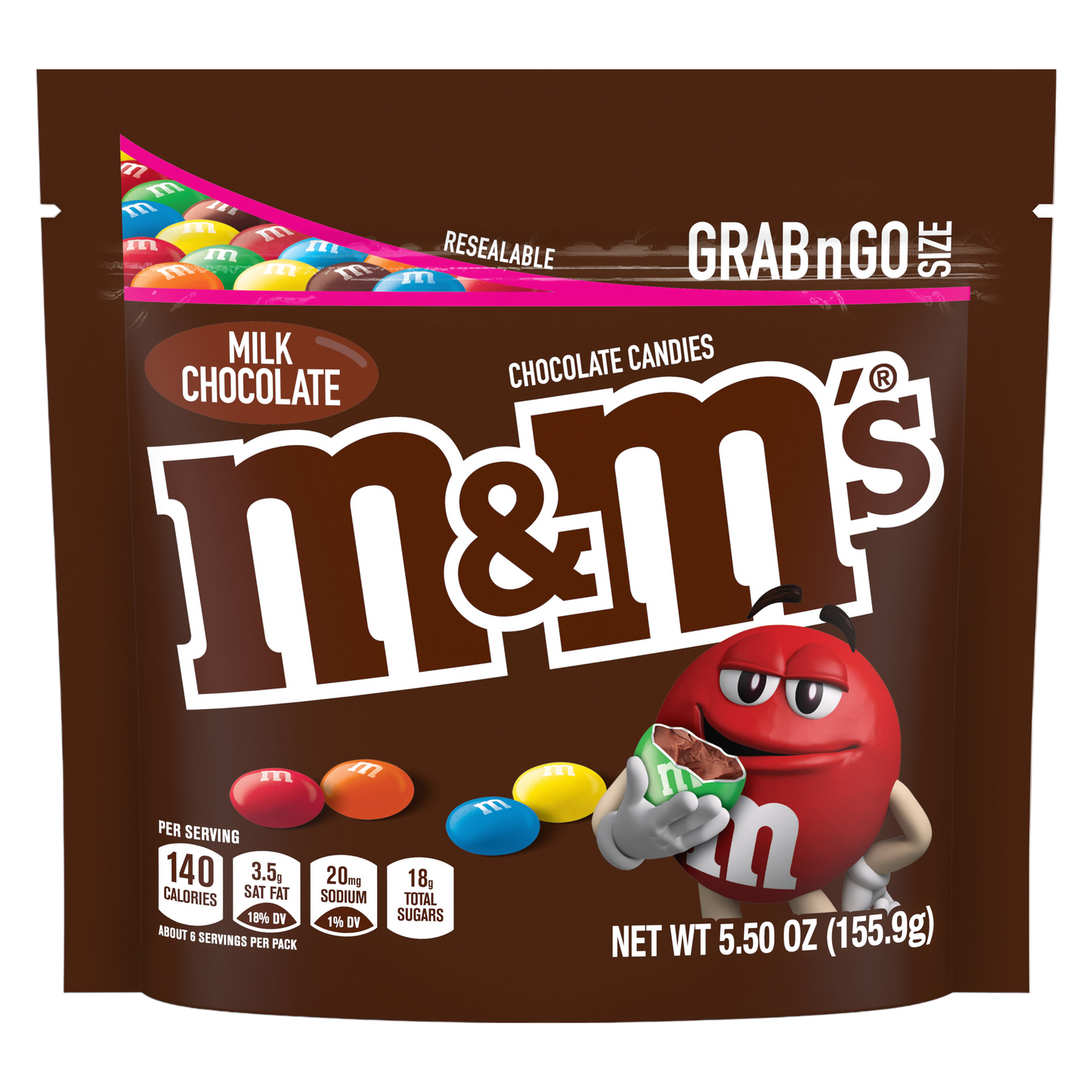 M&M's Plain Grab-N-Go 5.5oz