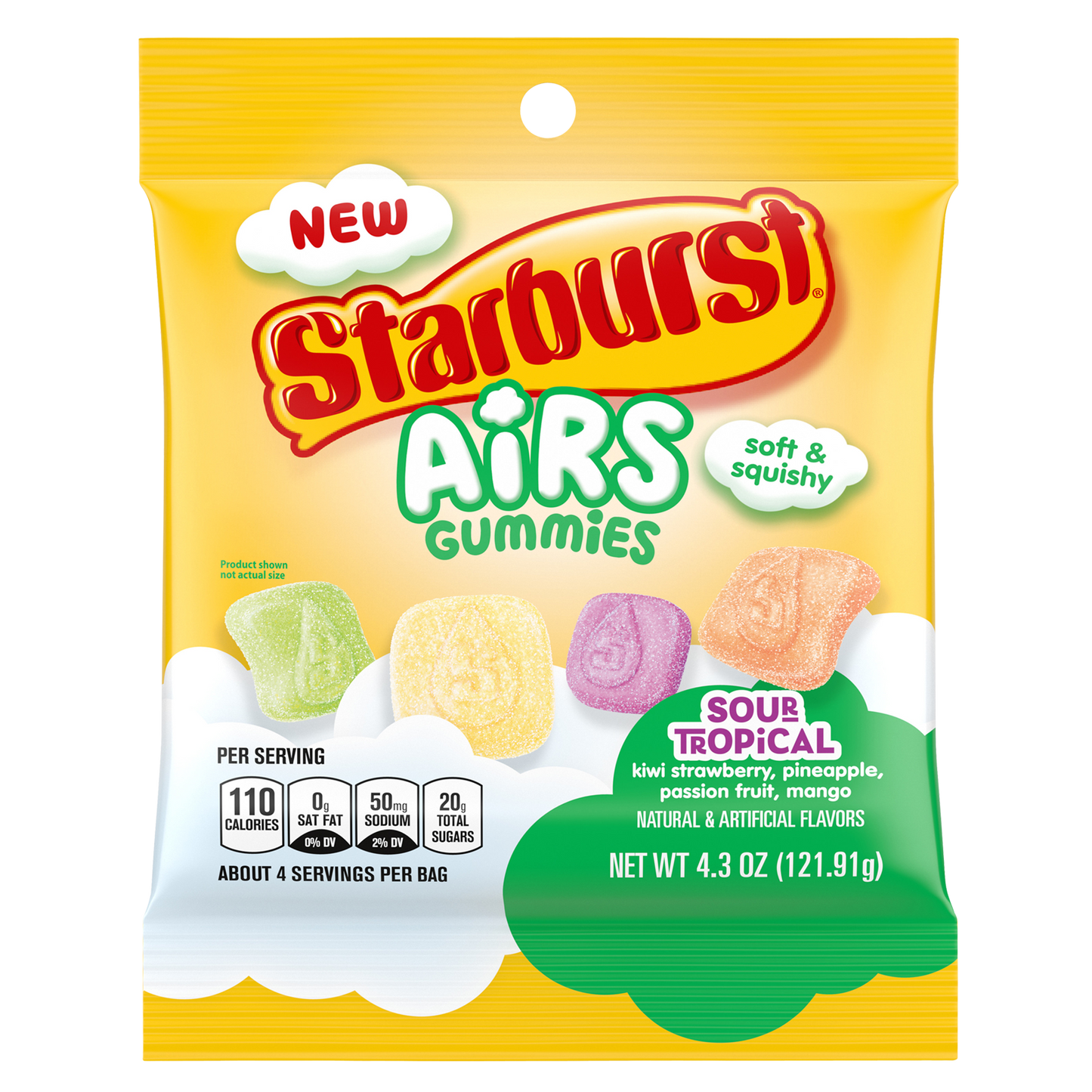 Starburst Airs Sour Tropical 4.3oz