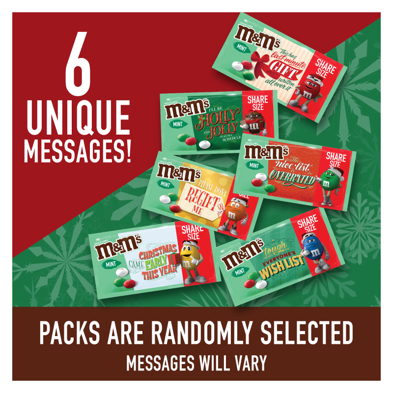 M&M'S Mint Chocolate Candies for the Holidays 2.83oz