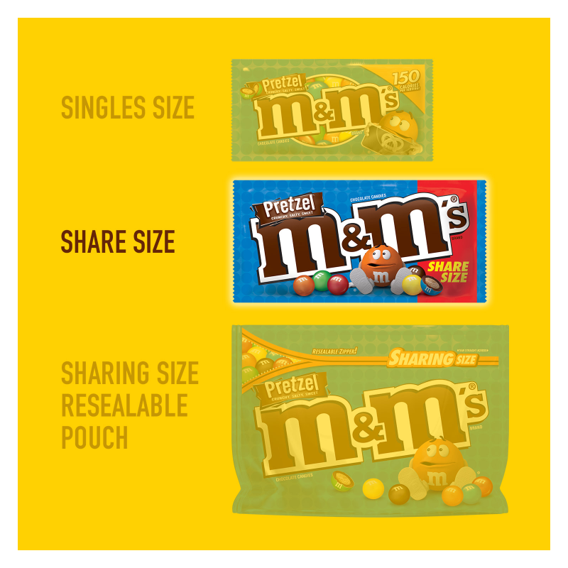 M&M'S Pretzel Milk Chocolate Candies Share Size 2.83oz