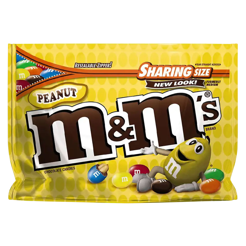 M&M's Peanut Chocolate Candies, Sharing Size - 10.05 Oz Resealable
