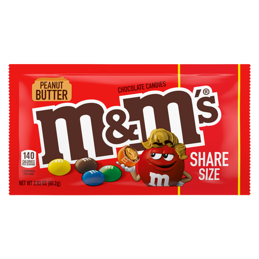 M&M'S Peanut Butter Milk Chocolate Candies Share Size 2.83oz