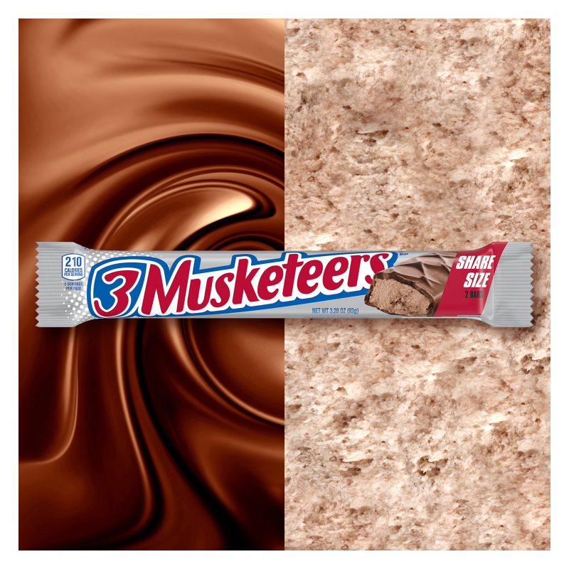 3 Musketeers King Size Candy Bar 3.28oz