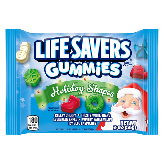 LIFE SAVERS Gummies Holiday Shapes Stocking Stuffers, 2 oz