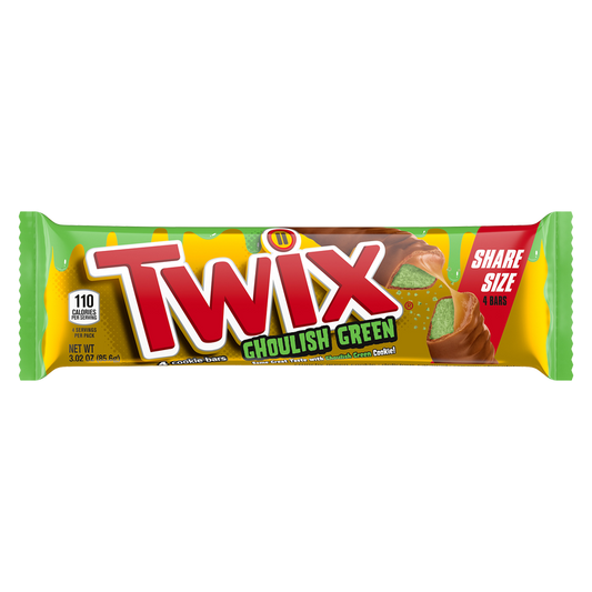 Twix Share Size Halloween Ghoulish Green 3.02oz