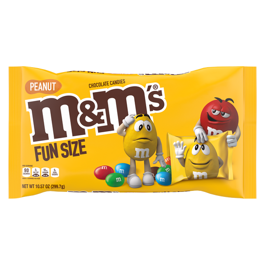 M&M Peanut Milk Chocolate Candies Fun Size 10.57oz