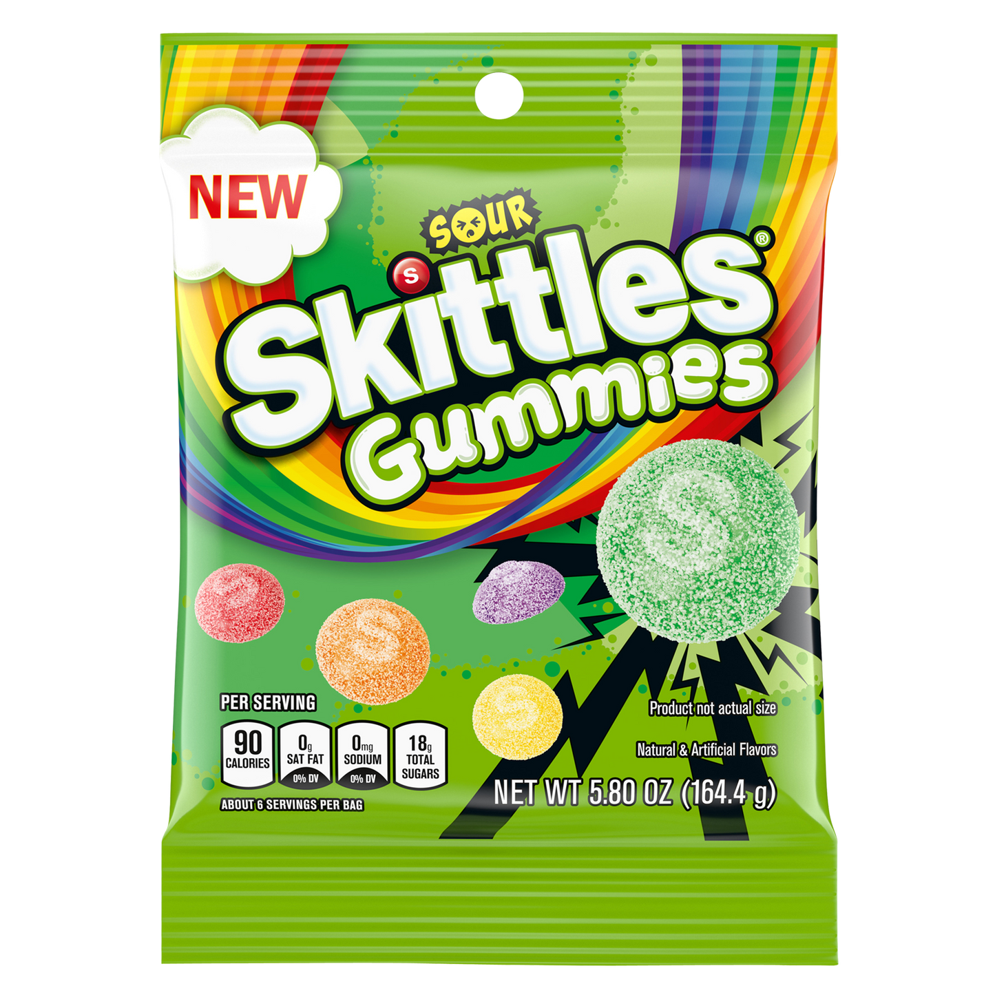 SKITTLES Sour Gummies Gummy Candy Assortment, 5.8 oz Bag