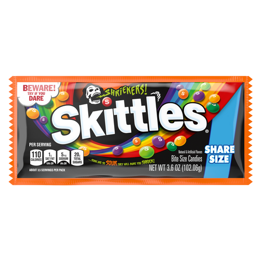 Skittles Shriekers Candy Share Size 3.6oz