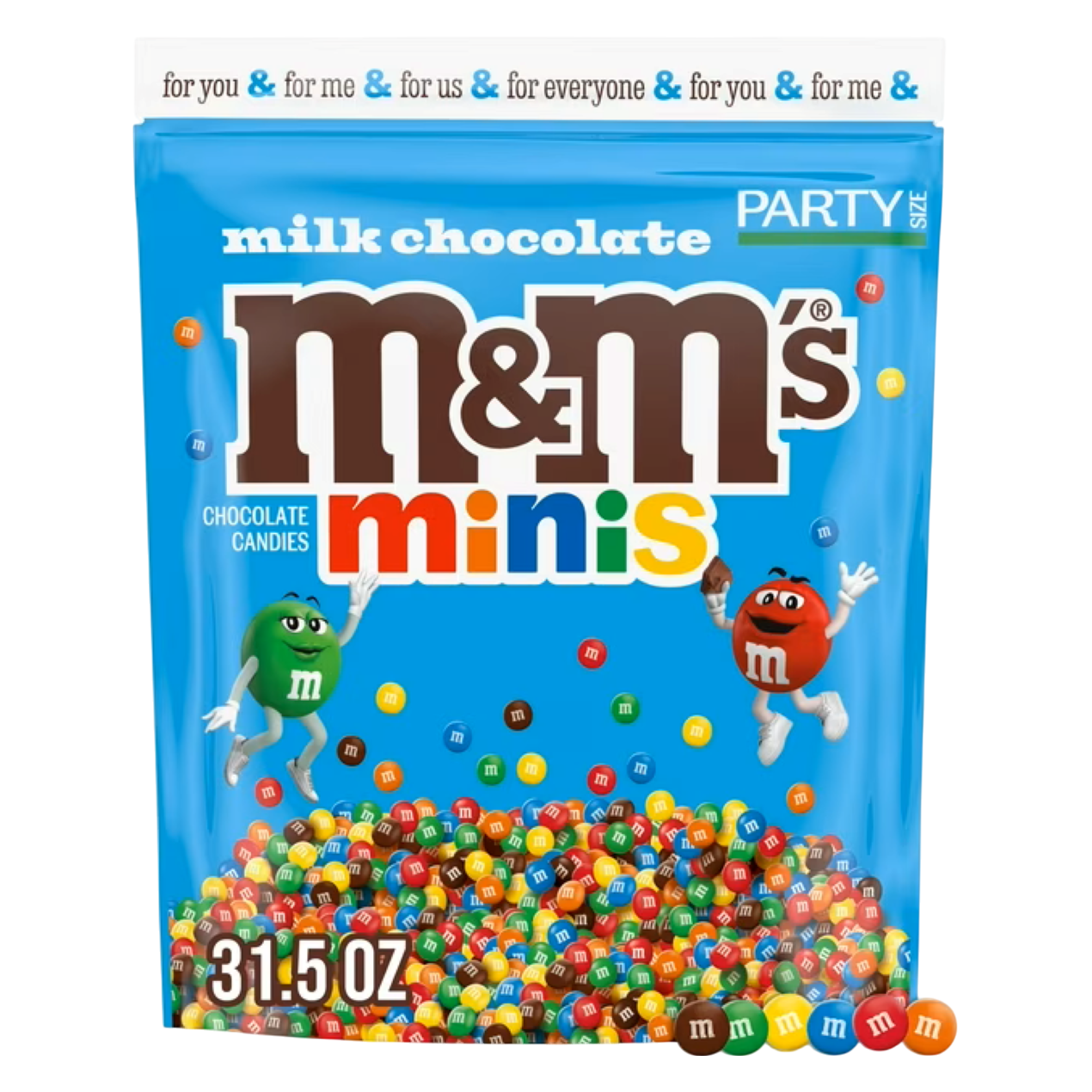 M&M's Minis Milk Chocolate Candy, Party Size, 31.5 oz