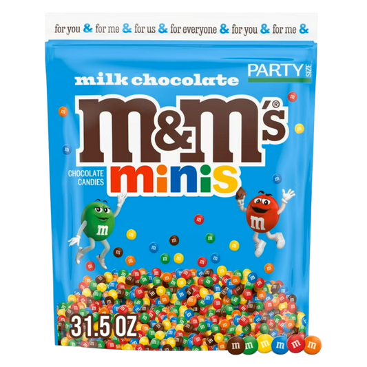 M&M's Minis Milk Chocolate Candy, Party Size, 31.5 oz
