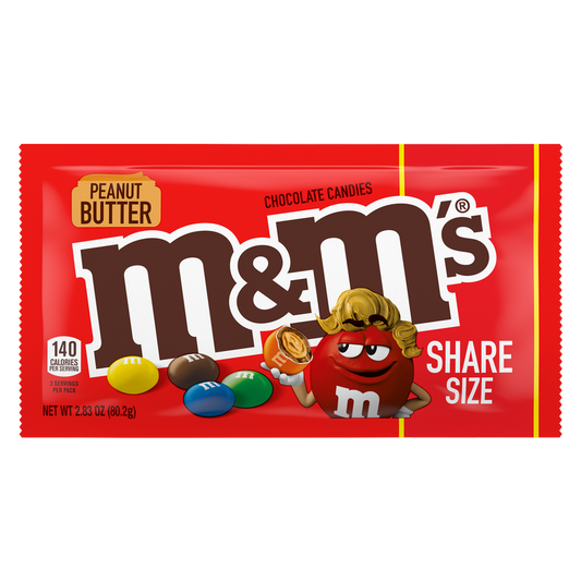 M&M's Peanut Butter Milk Chocolate Candies Share Size 2.83oz