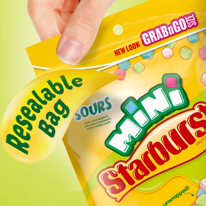 Starburst Minis Sours Candy bag, 8oz