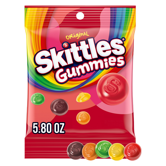 SKITTLES Original Gummy Candy, 5.8 oz Bag