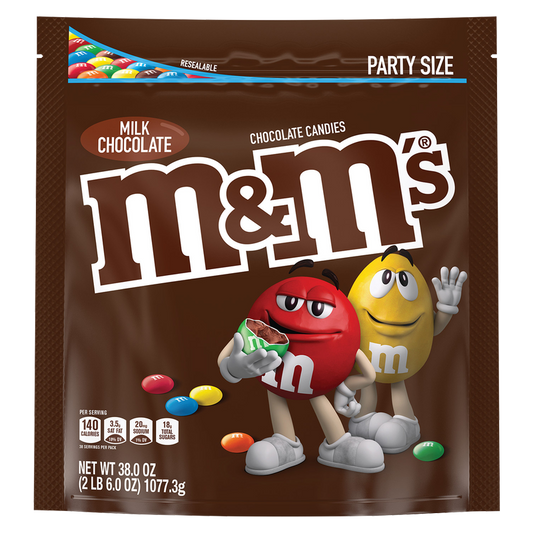 M&M's Milk Chocolate Candies Party Size 38oz