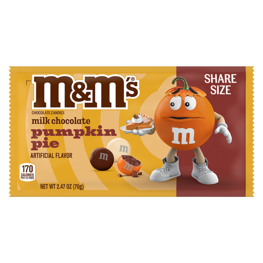 M&M’S® Pumpkin Pie Milk Chocolate Candies Share Size 2.47oz