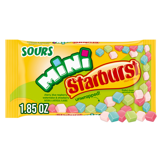 Starburst Minis Sour Fruit Chews Candy 1.85oz