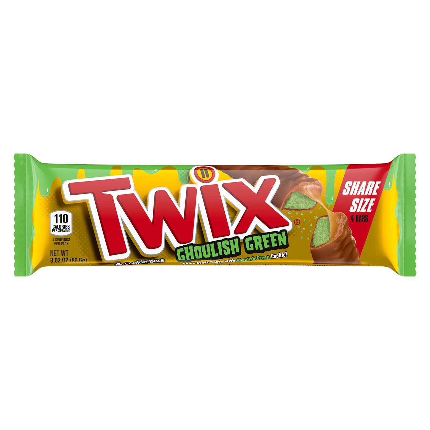 Twix Share Size Halloween Ghoulish Green 3.02oz