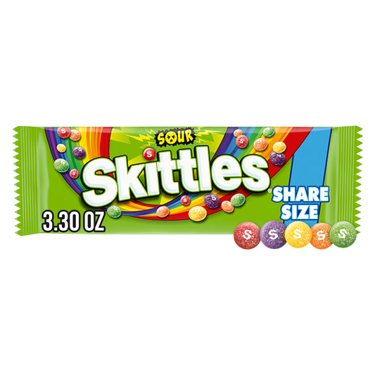 Skittles Sour Candy Share Size 3.3oz