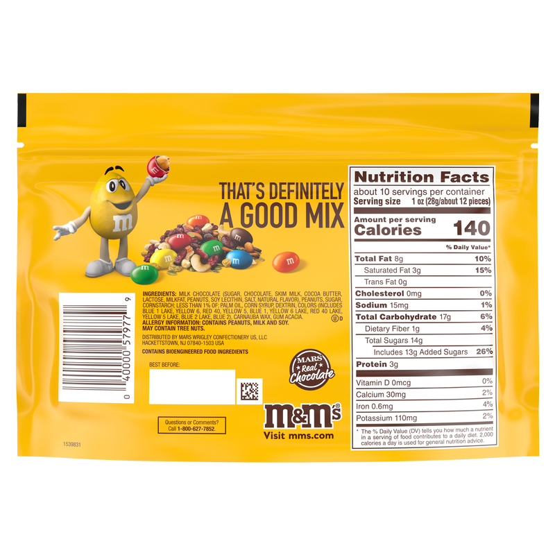 M&M's Peanut Milk Chocolate Candies 10.05oz