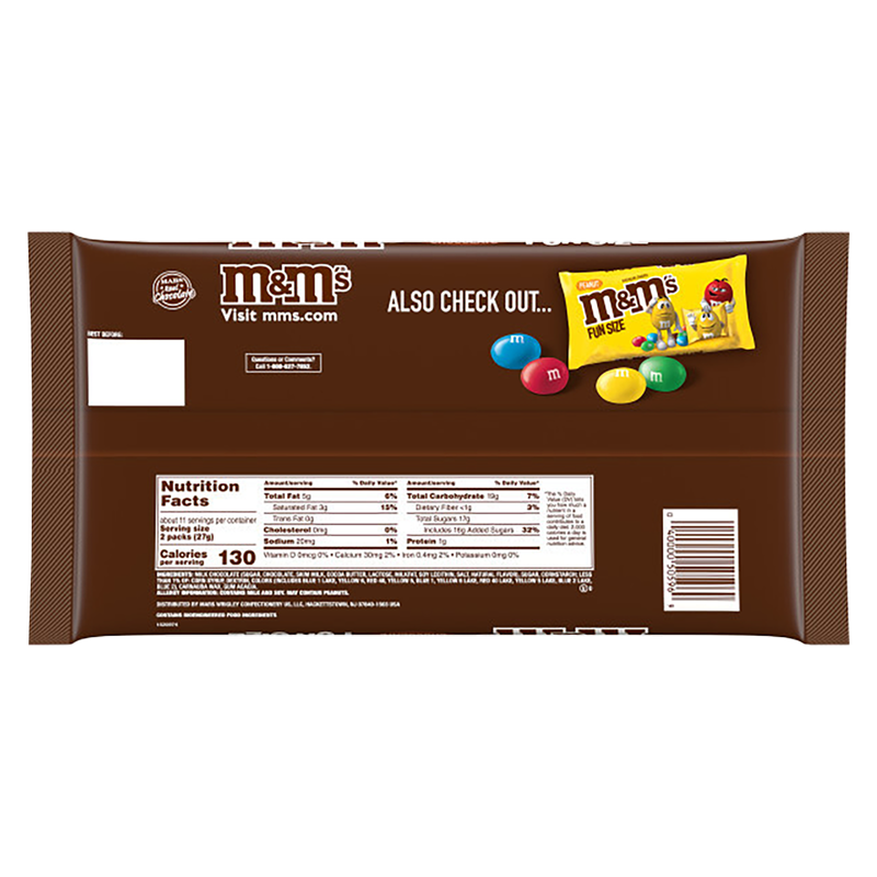 M&M'S Milk Chocolate Candy Fun Size Bag - 10.53 Oz - Vons