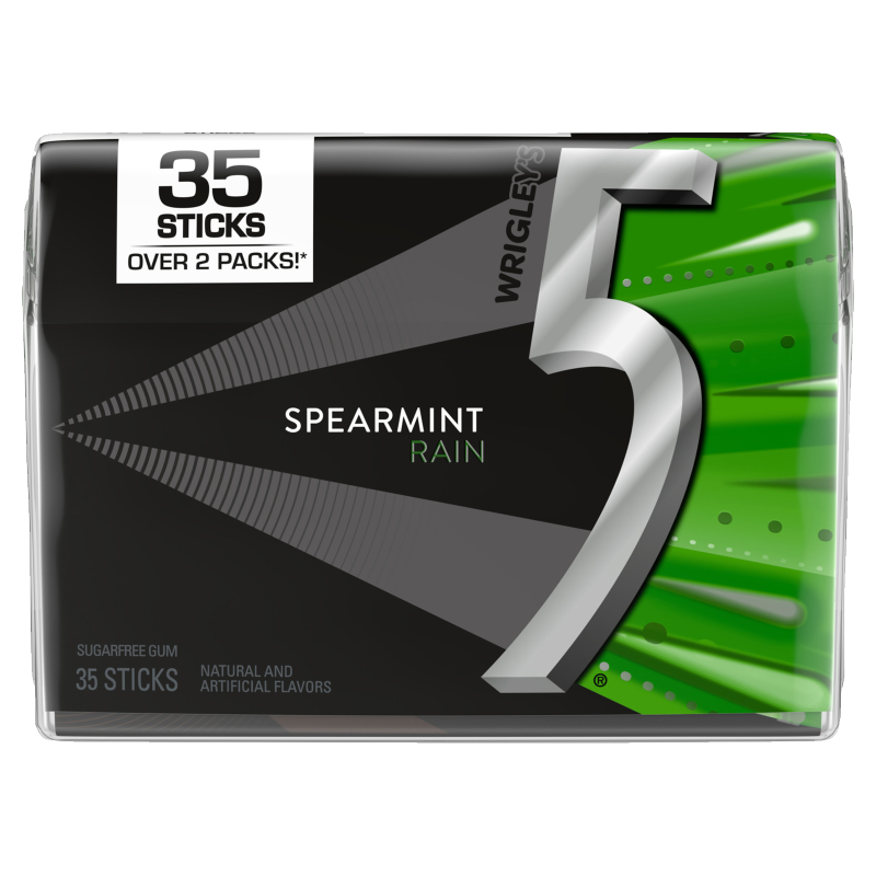 5 Gum Spearmint Rain Sugarfree 35ct