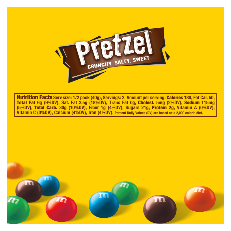 M&M'S Pretzel Milk Chocolate Candies Share Size 2.83oz