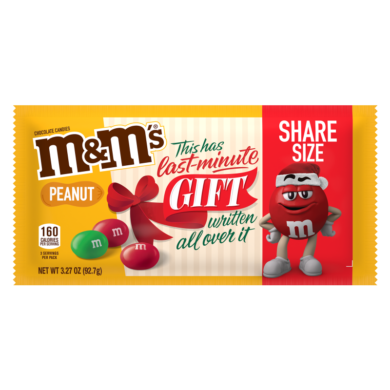 M&M'S Peanut Chocolate Candies for the Holidays 3.27oz