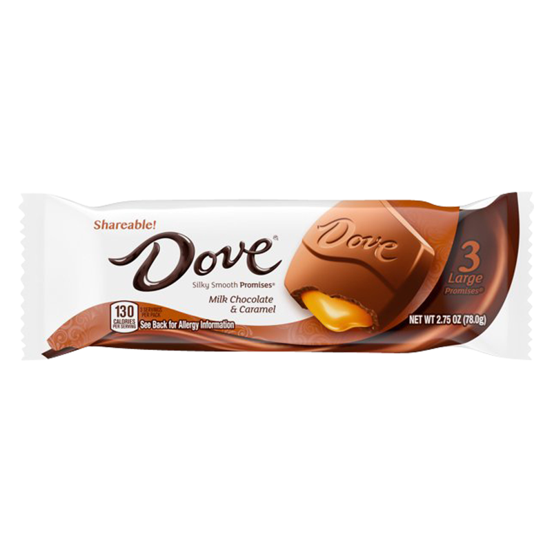 Dove Promises Milk Chocolate Caramel King Size Candy Bar 2.75oz
