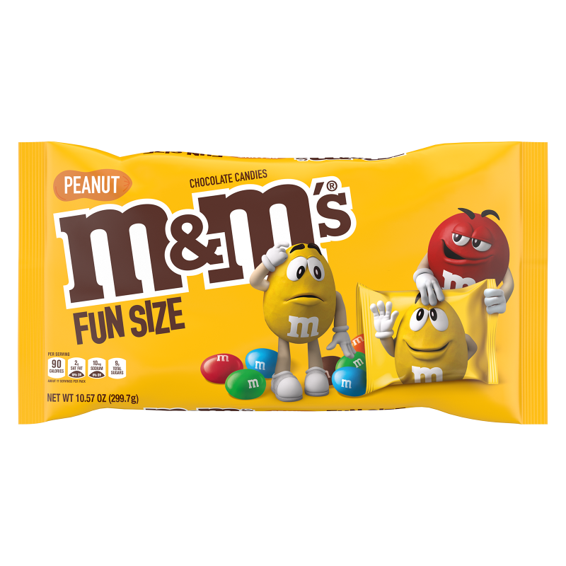 M&M'S Peanut Milk Chocolate Candies Fun Size 10.57oz