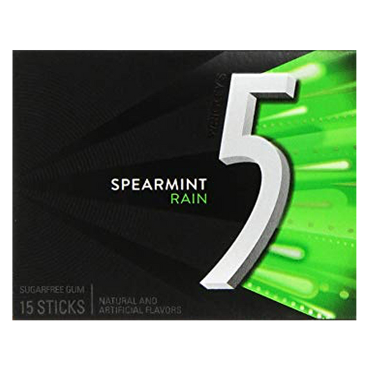 5 Gum Spearmint Rain 15ct