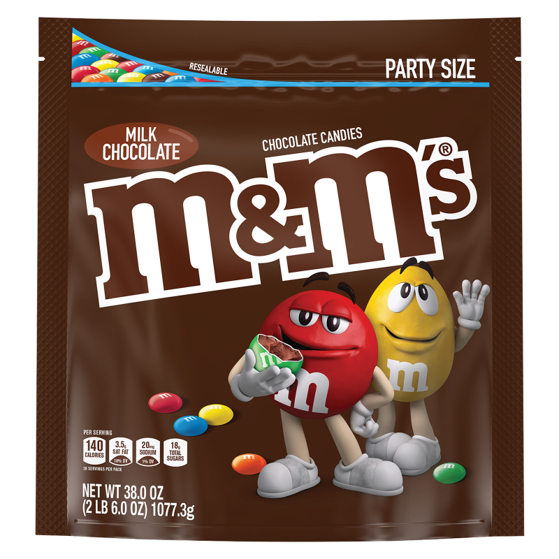 M&M'S Milk Chocolate Candies Party Size 38oz