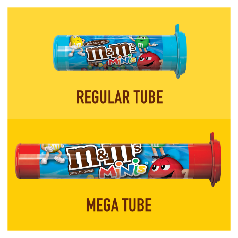 M&M'S Minis Milk Chocolate Candies Mega Tube 1.77oz