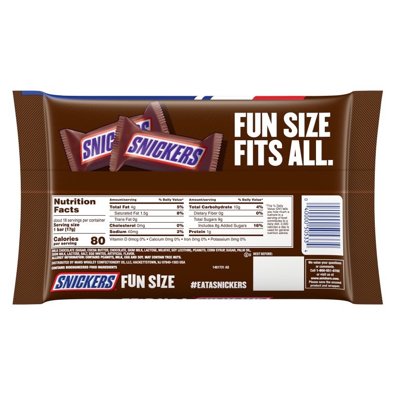 Snickers Fun Size Candy Bars 10.59oz